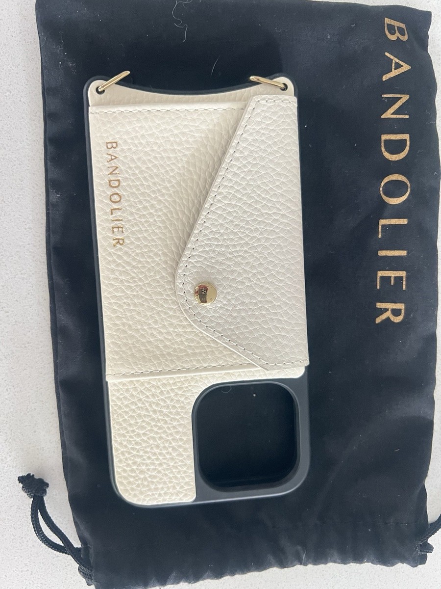 ★Bandolier★DONNA - Crossbody iPhone Case★Ivory/Gold Donna Side Slot Crossbody Bandolier - Ivory/Gold
