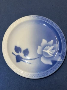 Syracuse Restaurant Ware Econo Rim Airbrush ROSE Salad Plate Blue 1088 - Picture 1 of 8