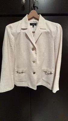 Talbots Mujer Vestido Chaqueta Blazer Talla 12 Lana Seda, Algodón Excelente Estado Foto 1 de 3
