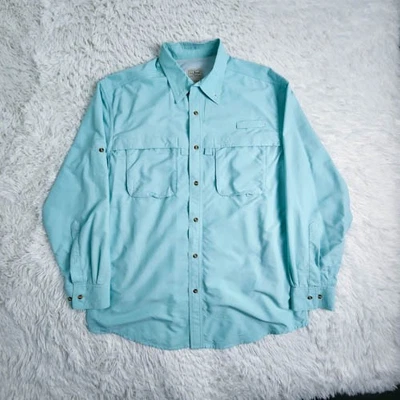 L.L. Bean Men's LG Mint Green Long Sleeve Button Down Vented Fishing Shirt - Image 1 of 4