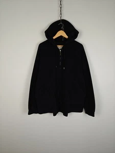Armani Jeans VTG Fleece Hoodie Black size XXL - Picture 1 of 13