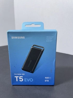 Samsung T5 EVO 8TB USB-C Portable External SSD - Black - Image 1 of 4