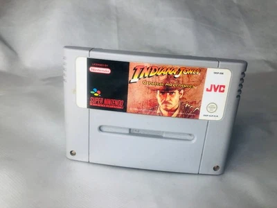 Videojuego Indiana Jones Greatest Adventures SNES Super Nintendo Carrito Obly Foto 1 de 3