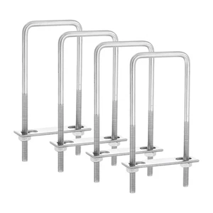 4 Set Di Bulloni a U Quadrati in Acciaio Inossidabile 304, 62 Mm, Larghezza Inte - Foto 1 di 12