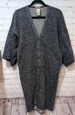 Vestido Suéter Tejido Algodón Lino De Colección KENZO PARIS Hecho en Italia L Azul Marino Caccoon  Foto 1 de 4