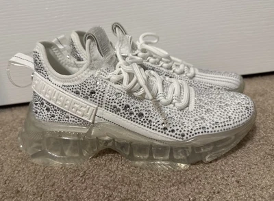 Steve Madden Fashion Sneakers Womens Size 6 M White Silver Danaly Rhinestone - Image 1 of 4