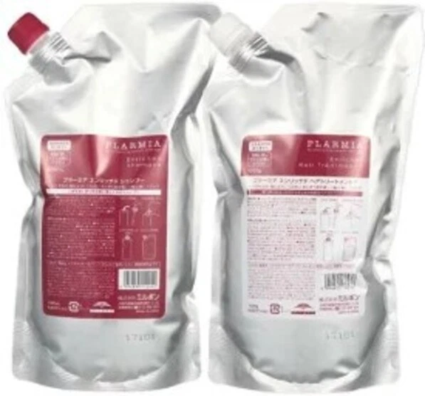 Milbon Plarmia Enriched Shampoo & Treatment F 1000ml Refill Set–Aging Hair Care - Image 1 of 1