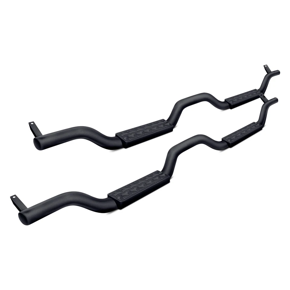 For Jeep Wrangler 1997-2006 Rampage 2" Slimline Black Round Side Steps - Imagem 1 de 2