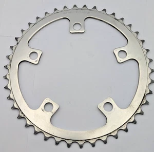 SUGINO 42 TOOTH JAPAN CHAINRING 110MM BCD SILVER 5-ARM ALUMINUM ROUND 42T - Picture 1 of 5
