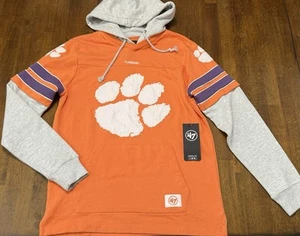 NWT Clemson Tigers  '47 Brand Pullover Hoodie ORANGE Adult Men's XLarge New $130 - Picture 1 of 1