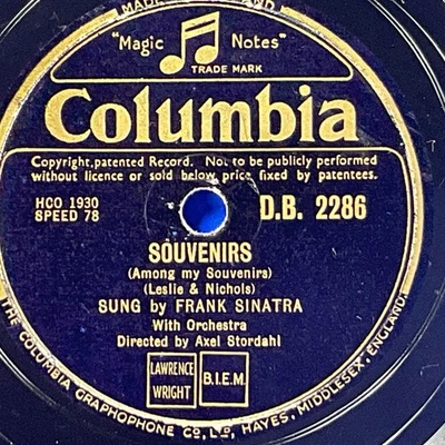 Frank. Sinatra, September Song/Souvenirs 78 RPM 10" Record - Image 1 of 4