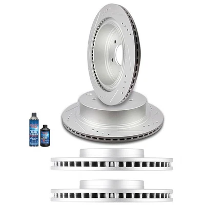 Fits Nissan Quest 2004 - 2013 Drilled & Slotted Front + Rear Brake Rotors Discs - Image 1 of 2