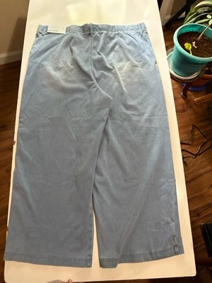 Serra Jean Capri Blue Jeggings Cotton Blend Women’s XL Wide Legs Stretch Fabric - Image 1 of 4