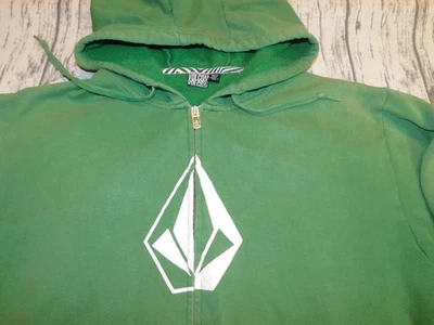 VTG VOLCOM HOODIE SWEATSHIRT FULL ZIP Y2K FADE GREEN MENS XL - Image 1 of 4