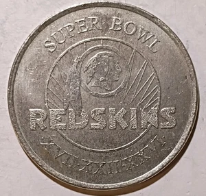 NFL Canada Redskins 2001 2002 Super Bowl XVII XXII XXVI Token Medal - Bild 1 von 2