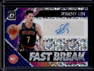 Donruss Optic Jeremy Lin Fast Break Signatures 2018-19 automático #FB-JLN Hawks Foto 1 de 2