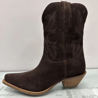 Botines occidentales perforados tejidos marrón Dingo para mujer 7M, usados. Foto 1 de 4
