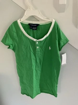 Polo Ralph Lauren Girls Green Short Sleeve T-Shirt NWT Size Small 7 - Image 1 of 4