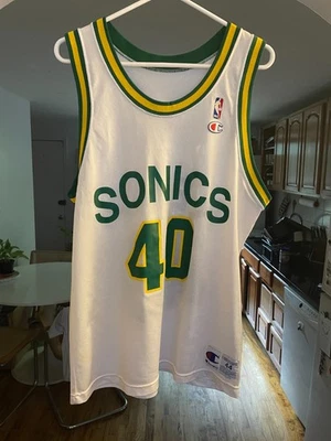Camiseta Shawn Kemp Seattle Sonics Vintage Champion Verde Blanco Talla 44 Foto 1 de 3