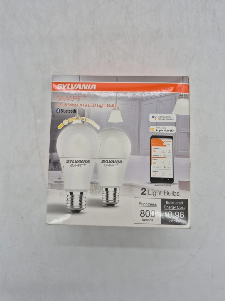 SYLVANIA SMART+ Bluetooth A19 Light Bulb, 60W Replacement, Dimmable Soft White, - Image 1 of 1