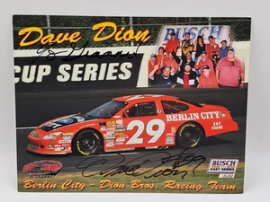 Dave Dion #29 handsignierte Heldenkarte Berlin City NASCAR Busch East Serie LESEN - Bild 1 von 3