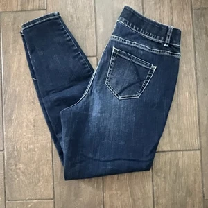 Lane Bryant Skinny Jeans Tighter Tummy Tech size 14 Regular Dark Blue - Picture 1 of 8