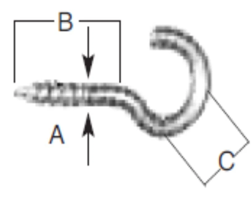 ORECA - 10 GANCI A VITE 2x14x6MM IN FERRO OTTONATO - Immagine 1 di 1