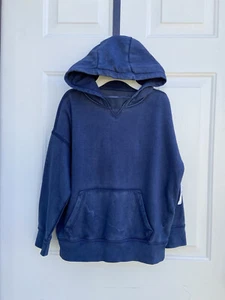 GAP Kids Teen Hoodie Navy Sweatshirt M 8 Fleece Lined Unisex Boy Girl NWT $45 - Picture 1 of 9