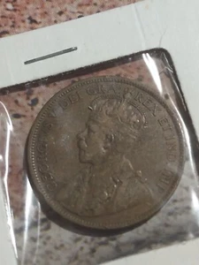NEW FOUNDLAND Large Cent 1917 King George - Picture 1 of 6