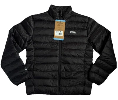 Chaqueta Eddie Bauer Down 650-Fill Empacable Cremallera Talla M 7-8 Niños Abrigo Negro NUEVO Foto 1 de 4