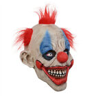 Creepy Evil Scary Halloween Clown Mask with Hairs Latex Joker Mask Cosplay Prop