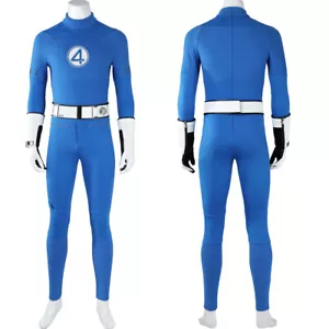 The Fantastic Four First Steps Mister Cosplay Costume Fantastic 4 Blue Jumpsuit - Picture 1 of 22