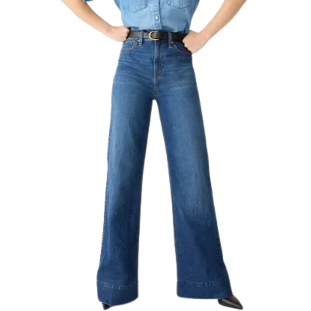 YILON Semi flare denim XS wash blue（Clear Sky Wash Flare