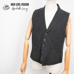 RAG & BONE New York Men's Cotton & Linen Vest Waistcoat Jacket Gray Size 44 