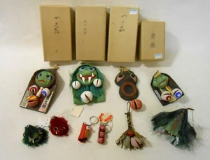 #03 10er Set Japanische Volkshandarbeiten Kokeshi 4-13cm / Weihnachtsschmuck - Bild 1 von 11