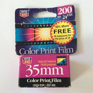 Farbfilm Rite Aid - 200 Dx 24 Belichtungen abgelaufen Indoor Outdoor Mehrzweck - Bild 1 von 4