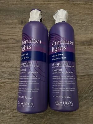 X2 Clairol Professional Shimmer Light Purple Shampoo Blonde & Silver 16oz EA - Image 1 of 2