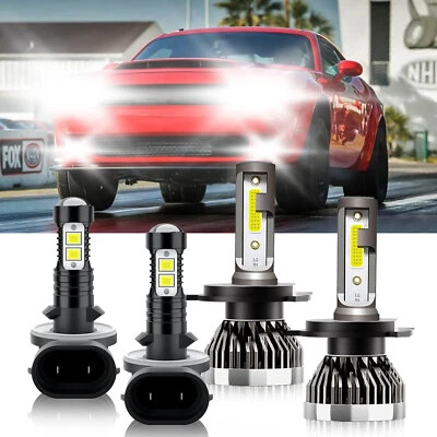 For Dodge Attitude 2006-2014 H49003 881 LED Headlight+Fog Light Bulb Combo 6000K - Image 1 of 4