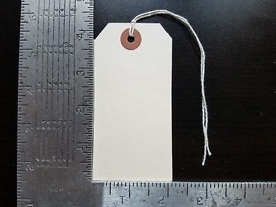 1000 Manila Inventory Shipping Hang Tags Size #4 With String 4 1/4  X 2 1/8  • 42.69£