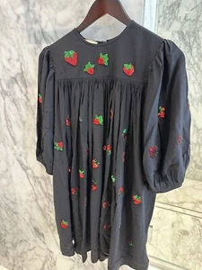 Gucci Girls Dress With Sequined Strawberry 🍓 12 Years - Picture 1 of 7