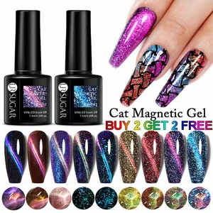 UR SUGAR Double Cat Eye Line Magnetic Gel Nail Polish Soak Off Nail Art Manicure