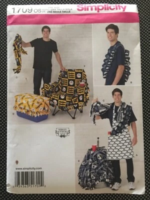 SIMPLICITY CRAFT PATTERN 1709 TAILGAITING APRON COVERS CAN HOLDER 6 ItemsUNCUT - Image 1 of 3