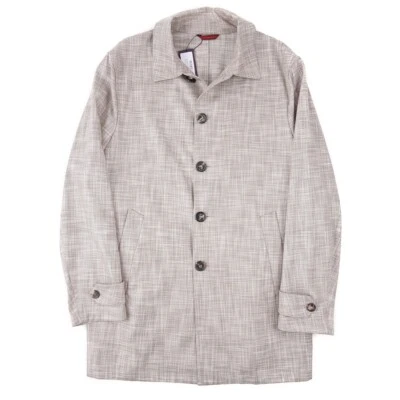 Abrigo Isaia Ligero Tejido Lana-Algodón Seda S (Eu 46) Nuevo con Etiquetas Foto 1 de 4