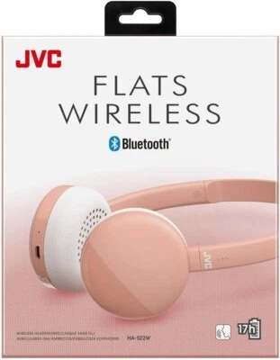 JVC Headsets Flat Wireless Bluetooth Headphones HA-S22WAU Pink - Image 1 of 4