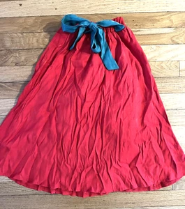 Girls Nikebeibei Red and Green Christmas Long Skirt Size 7 - Picture 1 of 4