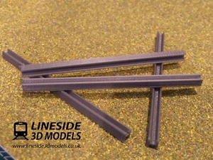 4 x viga de haz en I largo calibre OO escala 1:76 (LS1015) modelo impreso en 3D - Imagen 1 de 5