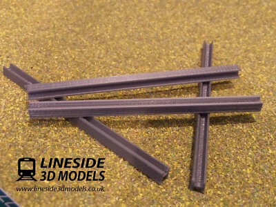 4 x 1:76 Scale OO Gauge LONG I Beam-Girder (LS1015) 3D Printed Model