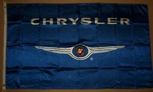 NEW 3X5ft BLUE SATIN DODGE CHRYSLER CAR FLAG fade resistant usa seller - Picture 1 of 3