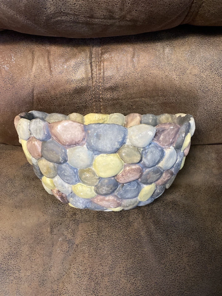 Colgador de pared colgante para maceta colgador de plantas decoración de jardín piedras sintéticas rocas Foto 1 de 4