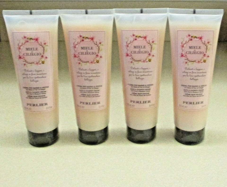 Cremas de ducha de baño Perlier (4) CHERRY BLOSSOM 8,4 OZ cada una = 1 litro NUEVO SELLADO Foto 1 de 1